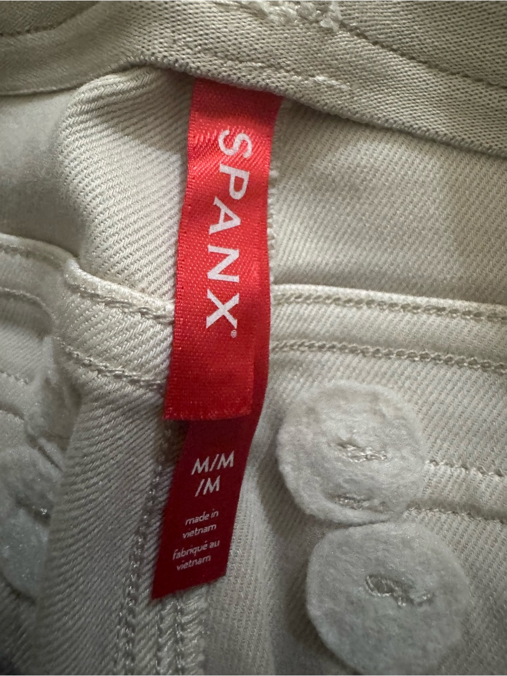 SPANX Cropped Wide-Leg Stretch Cotton Twill Pants in Bone Size Medium - Picture 9 of 11